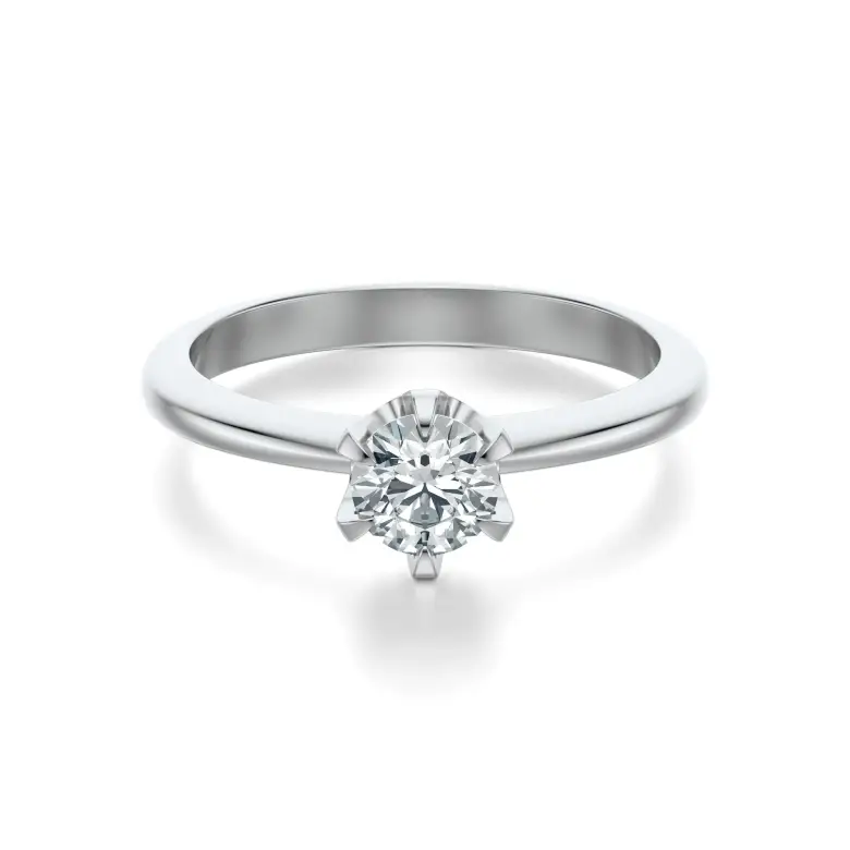 Pierścionek z białego złota z diamentem AJPZ_008